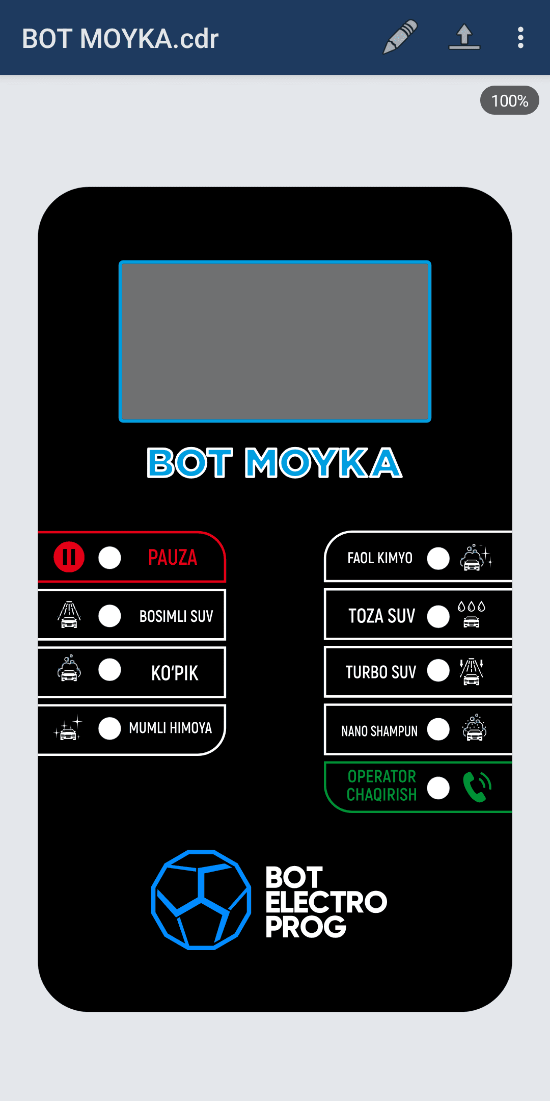 BOT COREL CRC — экран 1